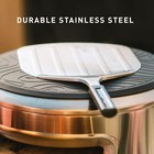 Stainless Pizza Peel   Stainless Serving Board  Pizza Paddle With Built-in