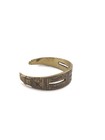 Vintage Afghan Kuchi Brass Cuff Bracelet Cutout Tribal Pattern Bangle 27 5g