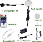 Dimmable Led Under Cabinet Puck Lights 3 Lamps Kit With Rf Remote Control For Ho