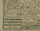 Antique 1848 Map Of Railroad Routes Pa   Va By W  Williams