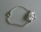 Large Sterling Silver Pomeranian Moving Study Bracelet
