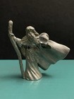 Spoontiques Pewter Wind Magic Wizard Mage Staff Crystal Ball Orb Robe Figurine