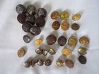 Vintage 34 Military Buttons  New York Button Works B s Horseman Waterbury
