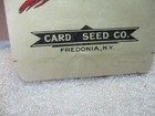 Seed Packet Empty Vintage The Card Seed Company Fredonia N y   Nos