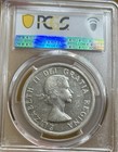 1958 Canada British Columbia Silver Dollar Pcgs Au58 Totem  1