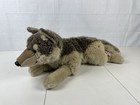 Rare Fao Schwarz Wolf Brown Biege Husky Plush Stuffed Animal Toys R Us 24  2013