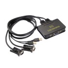 2-port Usb Kvm Vga Switcher Switch For Computer Video Monitor Mouse Keyboard