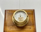 Vintage German Brass Barometer Barigo Baumuster Marine Ship Weather Antique