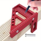 3d Multi-angle Measuring Ruler 45 90 Degree Aluminum Alloy Woodworking Square 