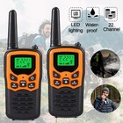 2 Pack Long Range 100 Mile Walkie Talkie Two Way Radio Charge Headset Waterproof