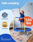 36  55  60  Trampoline For Kids With Enclosure Net   Safety Pad Adjustable