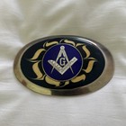 Masonic Freemason Belt Buckle 3 5   x2 5   