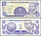 Nicaragua 1 Centavo  1991 Nd  P-167  Unc X 100 Pcs Bundle Pack