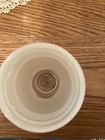 Vintage Art Deco Mid Century White clear Glass Light Shade Globe- Extra Cap