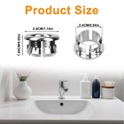 4pcs Sink Overflow Ring  Chrome Bathroom Trim Ring Silver 