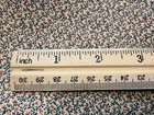 Vtg Teeny Tiny Ditsy Red Blue Floral Vine Beige Cotton Fabric Doll Quilt Bthy 44