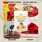 Vbswap Agar Agar Powder 8oz Plant Based Unflavored Thickener Gelatin Substitute