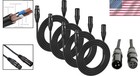 Pro 6 6ft Dmx Cable 3-pin Xlr Male To Female For Stage And Dj Lighting - 4 Pack