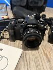 Nikon N2020 Af 35mm Film Camera Bundle With 50mm Lens  Flash And Bag Vintage