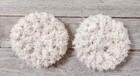 Crochet Handmade Kitchen Reusable Scrubbies Dish Sponge 3 Inch Luffa White 2pc