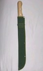 23  Machete Knife  17-1 2  Is Blade With Wood Handle And A Gi Green Denim Sheath