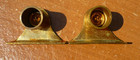  pair  Vintage Antique Solid Brass 3 8  Cafe Rod Barrel Brackets - Outside Mount