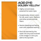 Jacquard Acid Dye 2 Oz Golden Yellow Professional Fabric Dye For Silk Wool An   