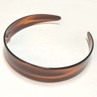 Wahba Headband Women Hair Flexible Glossy Tortoise Brown Stripe Made In France