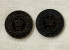 Two  2   Coin Lot   Nova Scotia Half Cents 1861 And 1864 -    Cent - Victoria