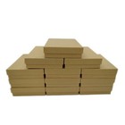 Made In Usa Kraft Cotton Filled Jewelry Box Assortment With Removable Cotton Pad