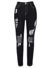 High Waist Skinny Ripped Casual Denim Pants Jeans