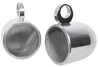 Pair Rockville 7 7  Polished Silver Aluminum Wakeboard Tower Speaker Enclosures