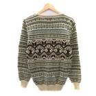 Michael Ross Knit Top Long Sleeve Nordic Pattern M Multicolor Beige Yk36 Used 52