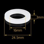 12pcs Silicone Washer Gasket Sealing O Rings White Flat Seal For Pipe Water 