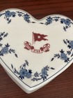 Rms Titanic White Star Line Artifact Collection China Heart Shaped Trinket Box