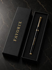 Luxury Metal Gel   Pen Black  Ink Gift Box Premium Writing Favorix Pen