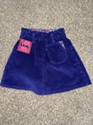 Vintage Little Levi s  Purple Corduroy Mini Skirt With A Cute Heart Patch 6 Y 