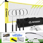 Professional Badminton Net Set Heavy Duty With Poles 4 Rackets Bag For Backyard