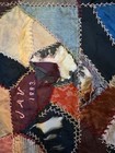 Antique Victorian 1800s 1883 Crazy Quilt Silk   Velvet Hand Embroidery 74    X 62   