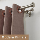Modern Double Curtain Rods  Matte Nickel Curtain Rod 72-144 Inch Length Drapery