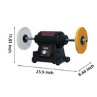 Bucktool 1hp Vfd Motor 8-inch Variable Speed Bench Buffer Polisher  tds-i200vbg