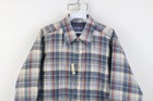 Deadstock Vintage 90s Streetwear Mens Medium Quilted Flannel Button Shirt Jacket