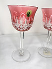 Waterford Crystal Simply Pink Goblet Wine Glass Pair - 100  Authentic New Read  