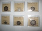  lot Of 6  Canadian Newfoundland Queen Victoria Silver Coins 5 20 50 Cents Iccs