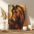 Fennidice Oil Horse Canvas Wall Art  Steadfast Animal Print Paintings Wall De   