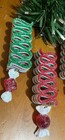 Set Of  6 Vintage Acrylic Candy Ribbons With Dangle Hard Candy Ornaments