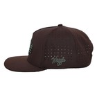 New Waggle Back Pine Snapback Hat Cap - Brown
