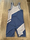 Mens Alvin Central Longhorns Team Spandex Wrestling Singlet Blue Medium