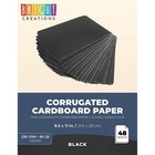 48x Corrugated Cardboard Paper Sheets For Diy Crafts Party Decor Black 8 5 X 11 
