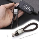 2-pack Alloy Metal Keyfob Car Keyring Keychain Key Chain Ring Leatherette